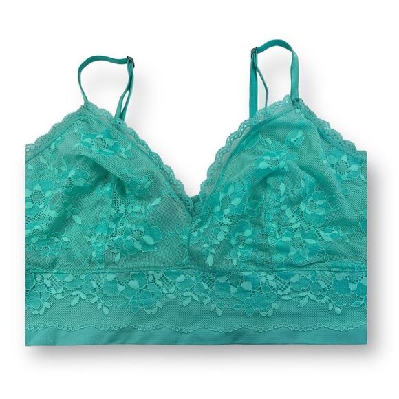 Victorias Secret Body By Victorias Green Lace Bralette Size Extra Large - Picture 3 of 6